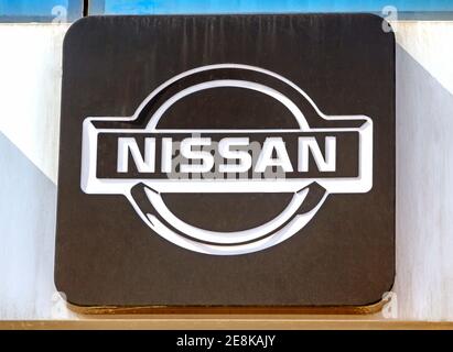 Ankara, Turquie : logo et signalisation d'un concessionnaire Nissan car and SUV. Nissan fait partie de l'Alliance RenaultNissan Banque D'Images