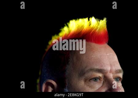 Peter Wright au cours de la troisième journée du tournoi Ladbrokes Masters 2021 à la Marshall Arena, Milton Keynes. Date de la photo: Dimanche 31 janvier 2021. Banque D'Images