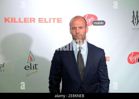 Toronto, Canada - le 10 septembre 2011 : Jason Statham arrive à la réception « Killer Elite » après la première du film au Festival international du film de Toronto le 2011 septembre à Toronto, en Ontario. Banque D'Images