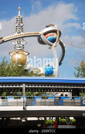 Un design fantaisiste sur le monde de demain chez Walt Disney World à Orlando en Floride Banque D'Images