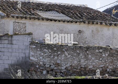 Ruines de maisons en Espagne Banque D'Images
