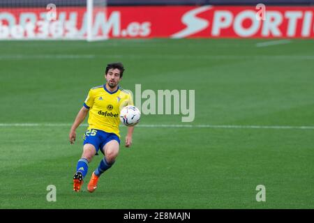 Jairo Izquierdo de Cadix lors du championnat d'Espagne la Ligue football match entre Cadix CF et Atletico de Madrid le 31 janvier 2021 au stade Ramon de Carranza à Cadix, Espagne - photo Joaquin Corchero / Espagne DPPI / DPPI / LM Banque D'Images