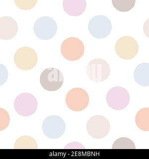 Cercle pastel coloré sans couture sur fond blanc. Illustration de Vecteur