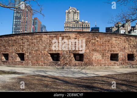 Monument national Castle Clinton à Battery Park New York Banque D'Images