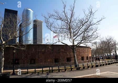 Monument national Castle Clinton à Battery Park New York Banque D'Images