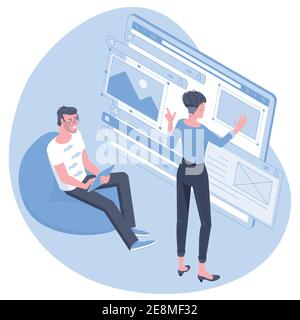 logiciel de programmation pour les développeurs Illustration de Vecteur