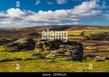 Haytor Rocks, Dartmoor Park, Devon, Angleterre, Europe Banque D'Images