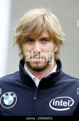 Nick Heidfeld, pilote allemand de Formule 1 de BMW/Sauber, avant le Grand Prix de Formule 1 de France, Magny-cours, près de Nevers, en France, le 30 juin 2007. Photo de Patrick Bernard/Cameleon/ABACAPRESS.COM Banque D'Images