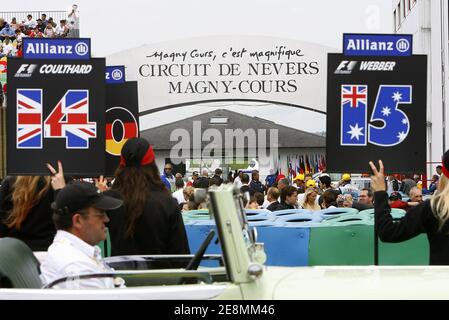 Atmosphère pendant le Grand Prix de Formule 1 de France, Magny-cours, près de Nevers, France, le 30 juin 2007. Photo de Patrick Bernard/Cameleon/ABACAPRESS.COM Banque D'Images