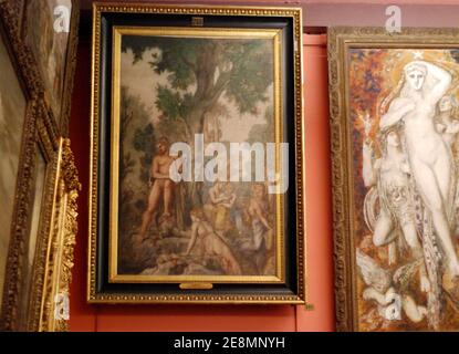 Moreau - Hercule au jardin des Hespérides, 1860. Banque D'Images