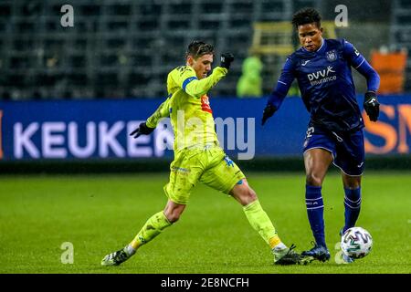 BRUSSELS, BELGIUM - JANUARY 31: Kemar Lawrence of RSC Anderlecht