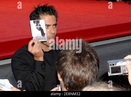 Le réalisateur AMÉRICAIN Eli Roth pose alors qu'il arrive à la première du film « Michael Clayton », avec George Clooney en vedette dans le thriller juridique de l'entreprise en compétition pour le LionGolden lors du 64ème Festival annuel du film de Venise à Venise, en Italie, le 31 août 2007. Photo de Charriau-Khayat/ABACAPRESS.COM Banque D'Images