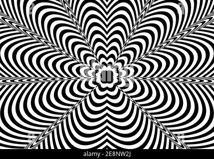 Arrière-plan psychédélique floral abstrait. Illustration de Vecteur