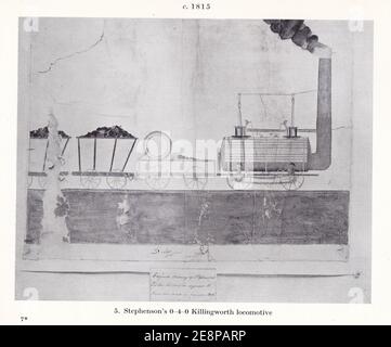 La locomotive 0-4-0 Killingworth de Stephenson 1815. Banque D'Images