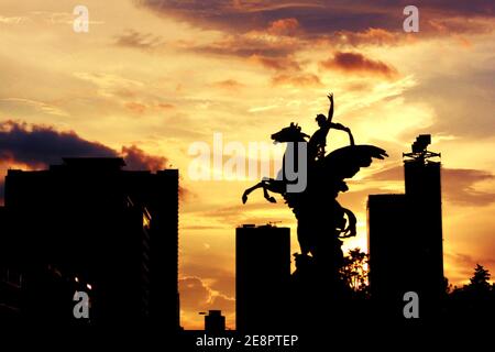 Coucher de soleil à Mexico Banque D'Images