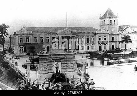 Militão Augusto de Azevedo - Palácio, Secretaria do Governo e Igreja do Colégio, 1887. Banque D'Images