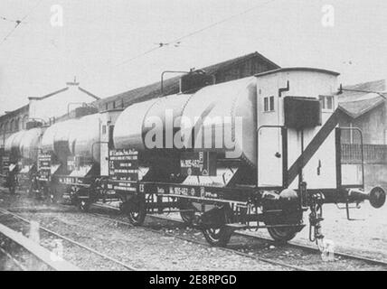 Moncenisio, wagons-citernes. Banque D'Images