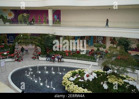 L'American Dream Mall, un nouveau méga centre commercial avec zone de divertissement dans la banlieue de New York. Banque D'Images