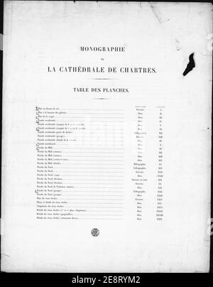 Monographie de la cathédrale de Chartres - Atlas Inhaltsverzeichnis 1. Banque D'Images