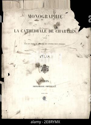 Monographie de la cathédrale de Chartres - Atlas Titel 2. Banque D'Images