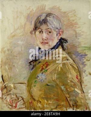 Autoportrait par Berthe Morisot, 1885. Banque D'Images