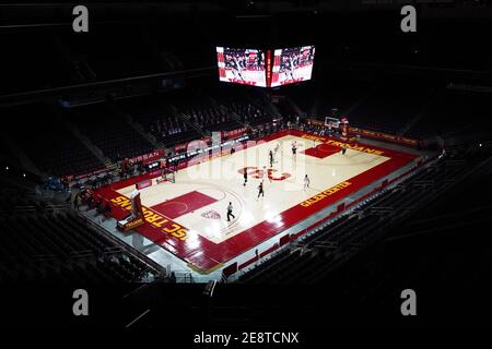 Une vue générale d'un centre vide de Galen sans Fans lors d'un match de basket-ball féminin NCAA College entre les Arizona State Sun Devils et le Sud Banque D'Images