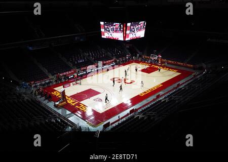 Une vue générale d'un centre vide de Galen sans Fans lors d'un match de basket-ball féminin NCAA College entre les Arizona State Sun Devils et le Sud Banque D'Images