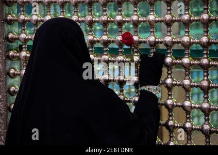 Tombe de l'ayatollah khomeini, ancien dirigeant de la république islamique d'Iran . L'ayatollah Khomeini est revenu de France en Iran le 1er février 1979 pour diriger la révolution islamique iranienne. La victoire de la révolution islamique d'Iran le 11 février 1979. Chaque année, du 1er au 11 février, le gouvernement iranien organise des cérémonies pour marquer l'anniversaire de la victoire de la révolution islamique. L'Iran célèbre le 42e anniversaire de la Révolution islamique, à compter du dimanche 31 janvier. (Photo de Sobhan Farajvan/Pacific Press) Banque D'Images