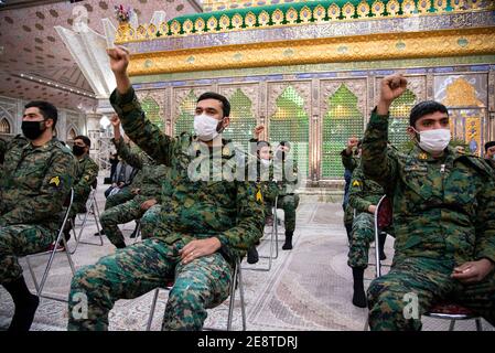 Tombe de l'ayatollah khomeini, ancien dirigeant de la république islamique d'Iran . L'ayatollah Khomeini est revenu de France en Iran le 1er février 1979 pour diriger la révolution islamique iranienne. La victoire de la révolution islamique d'Iran le 11 février 1979. Chaque année, du 1er au 11 février, le gouvernement iranien organise des cérémonies pour marquer l'anniversaire de la victoire de la révolution islamique. L'Iran célèbre le 42e anniversaire de la Révolution islamique, à compter du dimanche 31 janvier. (Photo de Sobhan Farajvan/Pacific Press) Banque D'Images