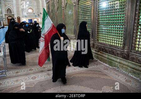 Tombe de l'ayatollah khomeini, ancien dirigeant de la république islamique d'Iran . L'ayatollah Khomeini est revenu de France en Iran le 1er février 1979 pour diriger la révolution islamique iranienne. La victoire de la révolution islamique d'Iran le 11 février 1979. Chaque année, du 1er au 11 février, le gouvernement iranien organise des cérémonies pour marquer l'anniversaire de la victoire de la révolution islamique. L'Iran célèbre le 42e anniversaire de la Révolution islamique, à compter du dimanche 31 janvier. (Photo de Sobhan Farajvan/Pacific Press) Banque D'Images