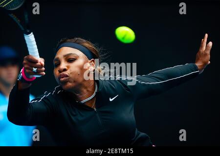 Serena Williams (WTA 11) lors d'un match de tennis entre Serena Williams (WTA 11) des Etats-Unis contre Daria Gavrilova (WTA 452) de l'AUS, au premier tour de la Banque D'Images