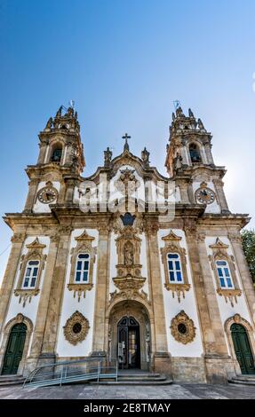 Santuario de Nossa Senhora dos Remedios, Sanctuaire de notre-Dame de Remedios, église baroque, lieu de pèlerinage à Lamego, région Norte, Portugal Banque D'Images