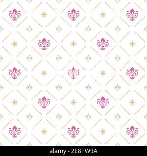 Motif sans couture avec Royal Lilies Banque D'Images