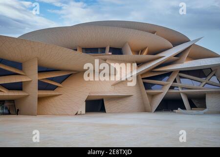 Magnifique Musée national du Qatar Banque D'Images