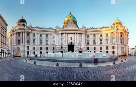 Palais impérial Hofburg de Vienne à jour, Autriche Banque D'Images