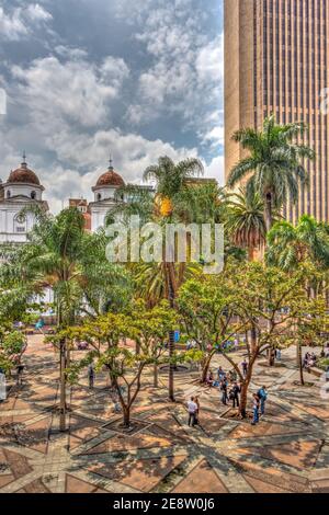 Centre ville de Medellin, HDR image Banque D'Images