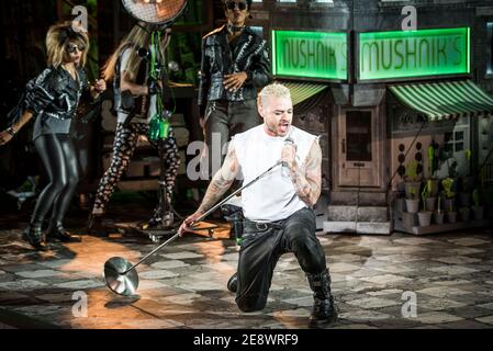 Matt Willis (orin) pendant le photocall Little Shop of Horrors au Regent's Park Open Air Theatre, Londres. Banque D'Images