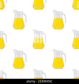 Illustration sur le thème de la grande limonade colorée dans un pot en verre pour boisson naturelle. Motif limonade composé d'un accessoire de cuisine de collection, d'un pichet en verre pour o Illustration de Vecteur