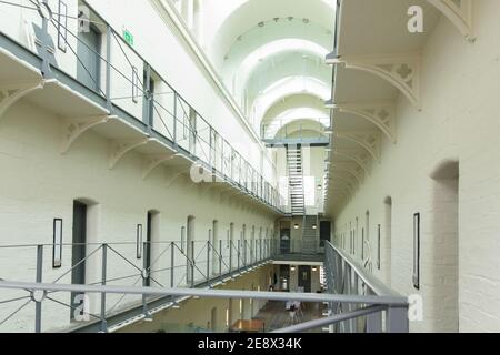 Ruthin Prison pentonville prison un style construit en 1795 et fermé en 1916 est maintenant une attraction touristique et abrite les archives du comté Banque D'Images