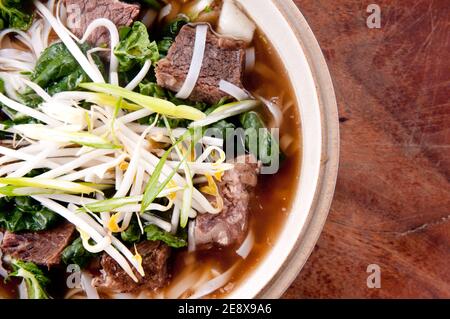 petit pho de bœuf, un plat vietnamien Banque D'Images