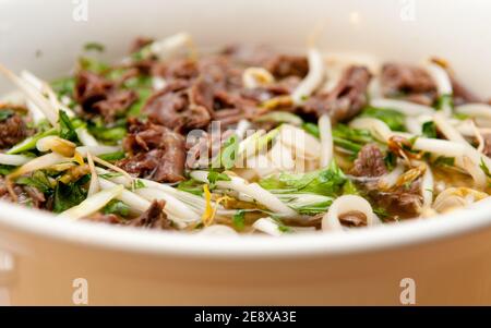 soupe de pho à l'oxtail, un repas classique vietnamien Banque D'Images