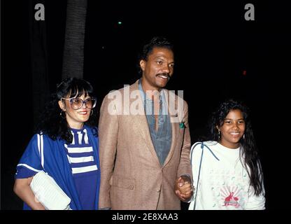 Billy Dee Williams avec sa femme Teruko Nakagami et sa fille Hanako Williams 1984 crédit: Ralph Dominguez/MediaPunch Banque D'Images