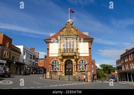 Hôtel de ville de Marlborough dans la ville marchande de Marlborough, Wiltshire, Royaume-Uni. Banque D'Images