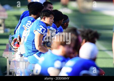 Honolulu, Hawaï, États-Unis. 31 janvier 2021. KENGO BONO de Kansai Japon lors d'un match de NCAA Hula Bowl à Hawaï joué au stade Aloha. Crédit : Steven Erler/ZUMA Wire/Alay Live News Banque D'Images