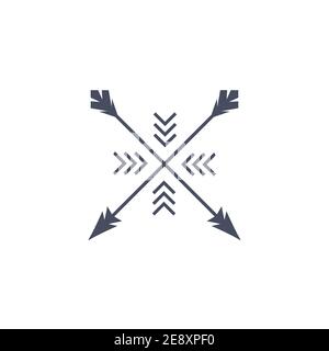 Logo Hipster Arrow Premium. Icône représentant un logo taille basse représentant un logo représentant une pointe de flèche Illustration de Vecteur