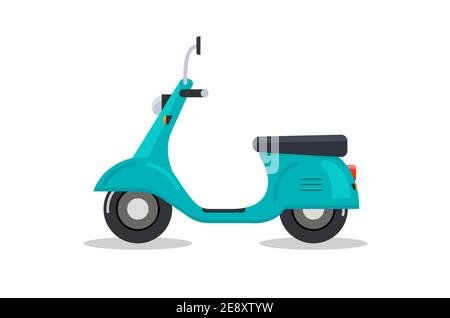 Icône du logo de la moto de livraison. Icône de vecteur de scooter Illustration de Vecteur