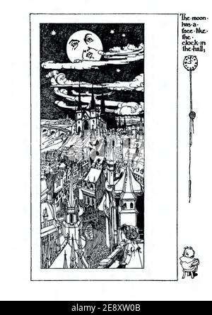 Charles Robinson illustration d'un jardin de versets pour enfants. Banque D'Images