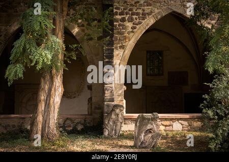 Der Magdeburger Dom ist eine dreischiffige Kreuzbasilika mit Umgangschor. Banque D'Images