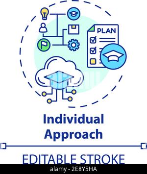 Icône de concept d'approche individuelle Illustration de Vecteur