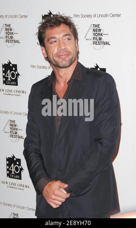 L'acteur Javier Bardem assiste au 40e anniversaire du New Line Cinema qui s'est tenu au Fredrick P. Rose Hall, Jazz au Lincoln Center de New York City, Etats-Unis, le 5 octobre 2007. Photo de Gregorio Binuya/ABACAPRESS.COM Banque D'Images